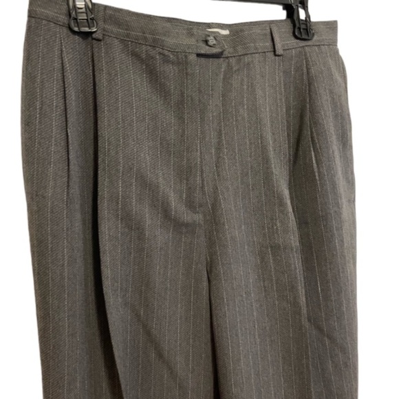 Worthington Size 14 Granite Gray Striped Business Slacks - Picture 3 of 6